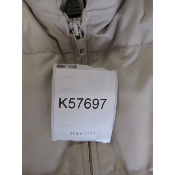 VINTAGE Eddie Bauer Vest XL Cream Goose Down Puffer Coat 90s Ski * - Picture 9 of 9